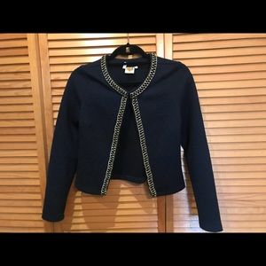 Super cute Navy Blue Blazer w/ Gold detail Small